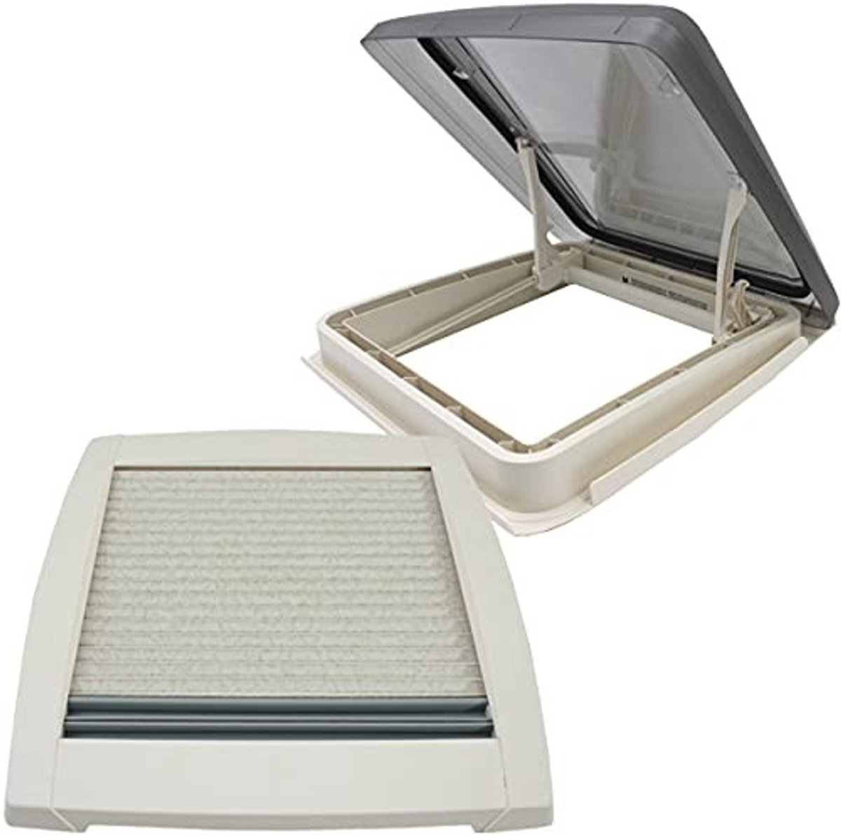 Dakkapel met getint helder glas - 40 x 40 cm - Pearl White
