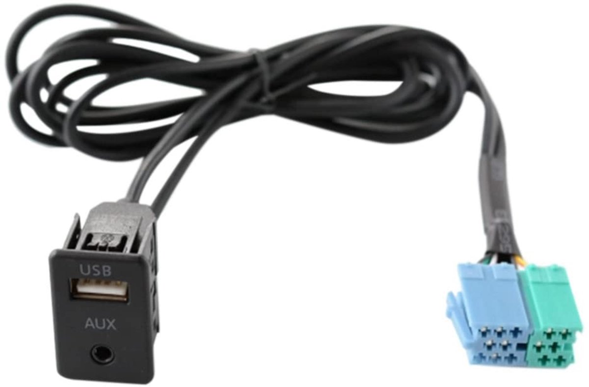 USB AUX Adapter Kabel - 1,5 m Bedrading voor Radio