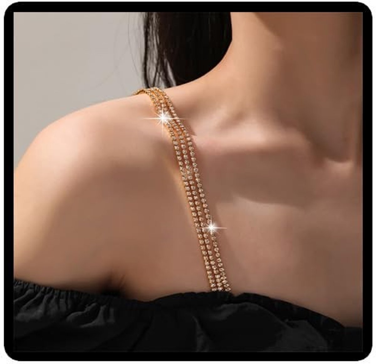 Rhinestone Bra Straps - Ondergoedaccessoires voor Dames