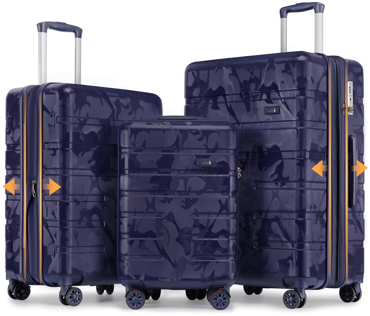 Kofferset van 3 - Hard shell en uitbreidbaar - Blauw