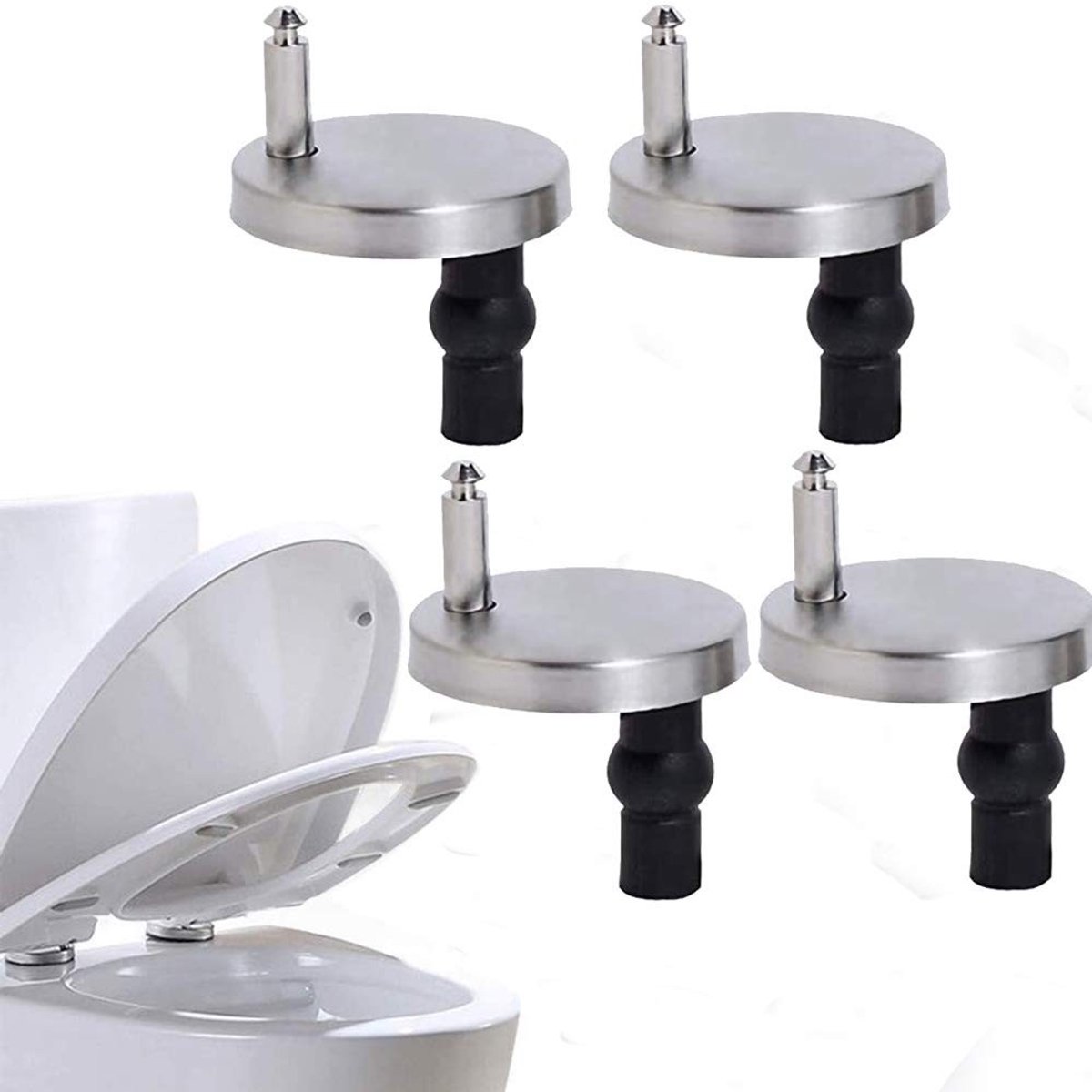 Universele Toiletzitting Bevestiging - Rubber - 4 Stuks