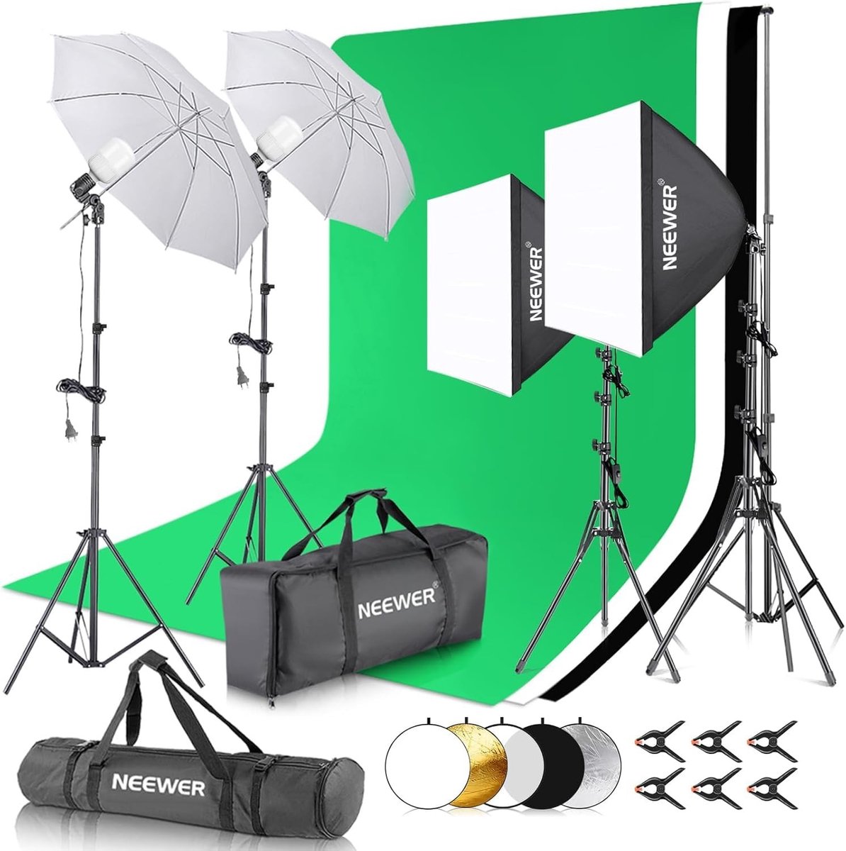 Fotografie Achtergrond Verlichting Set - 8.5 x 10 Feet