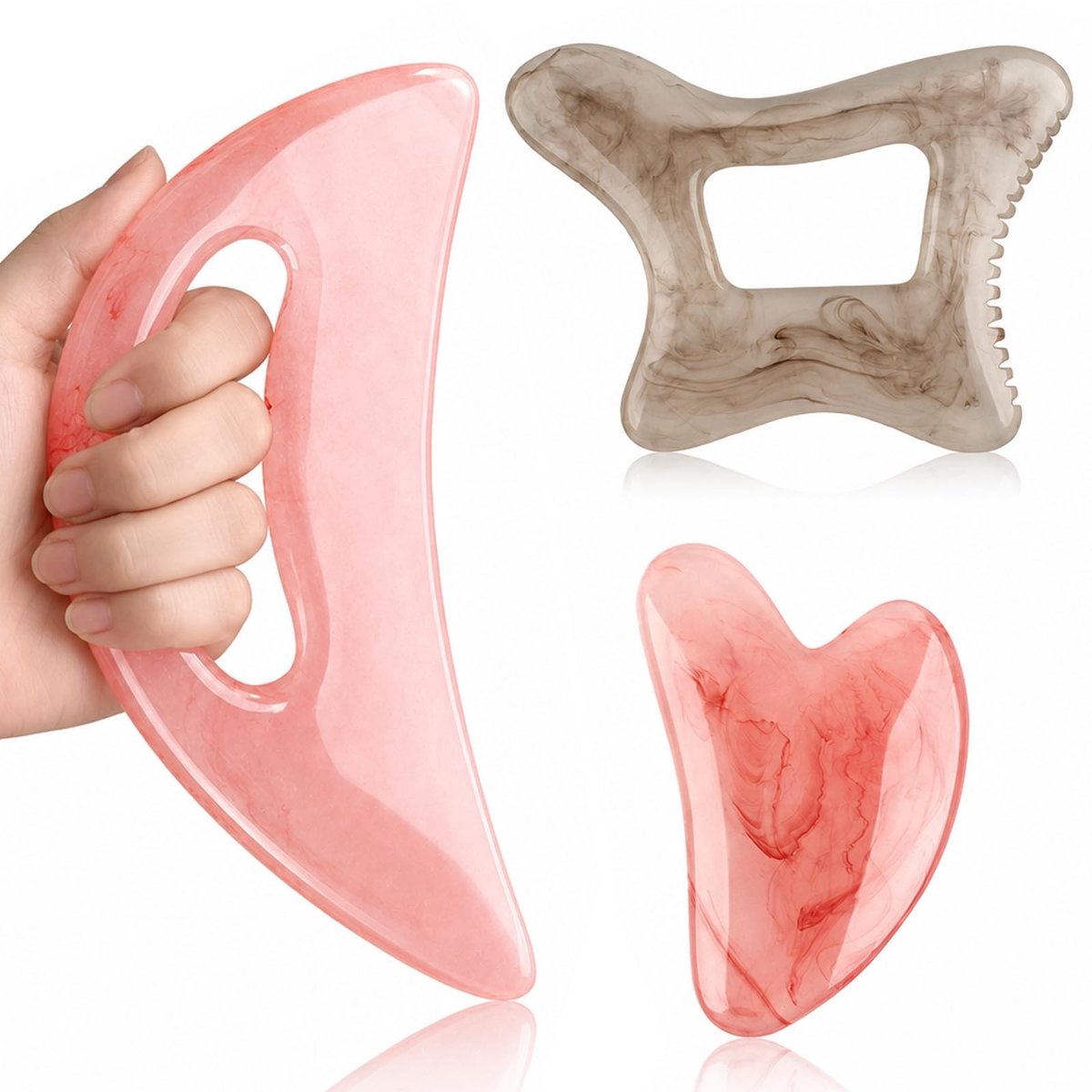 Gua Sha Massageapparaat - 3 Stuks voor Lymfedrainage