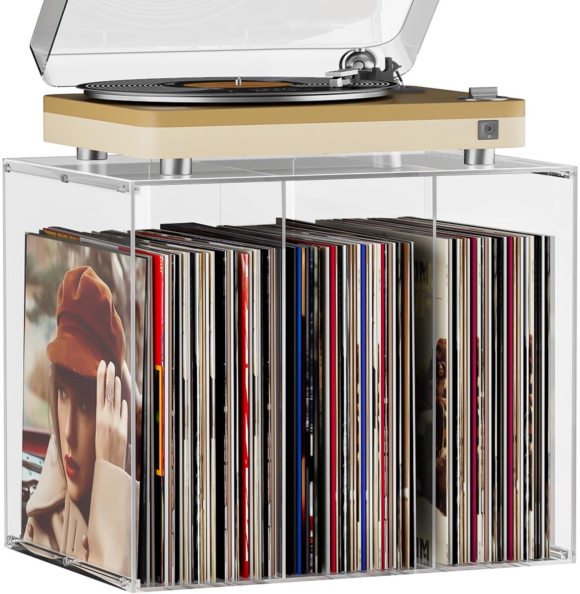Vinyl Acryl Platenhouder - Voor 50+ LP's - Transparante Opbergdoos