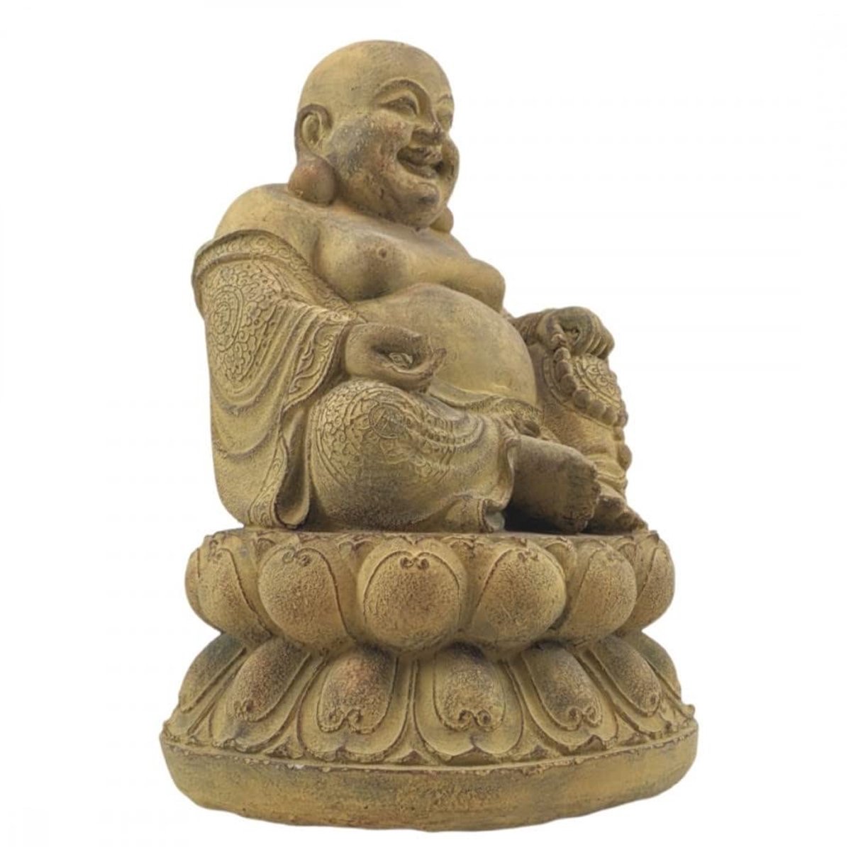 Boeddha Beeld - Lachende Buddha - 32 cm - Beige