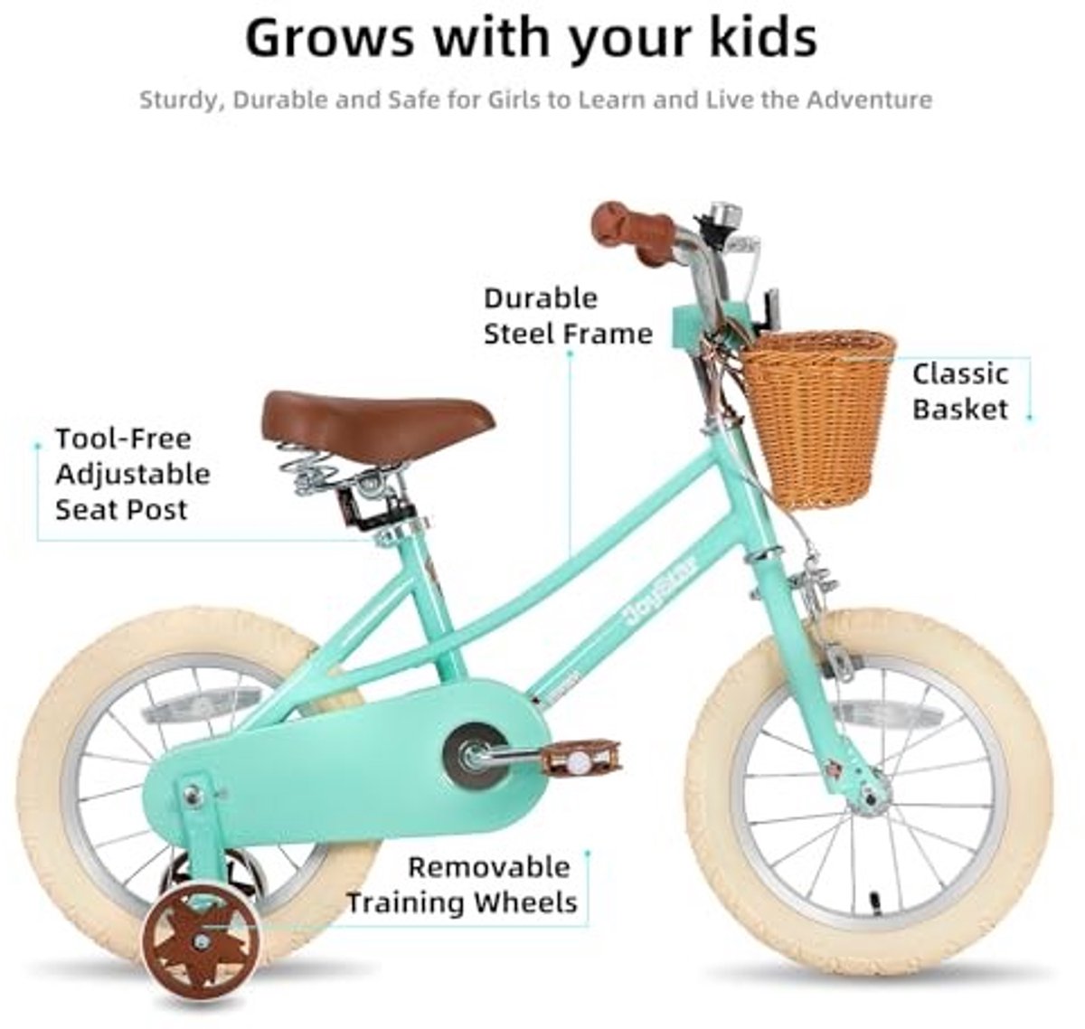 Kinderfiets 18 inch met Steunwielen en d Paars