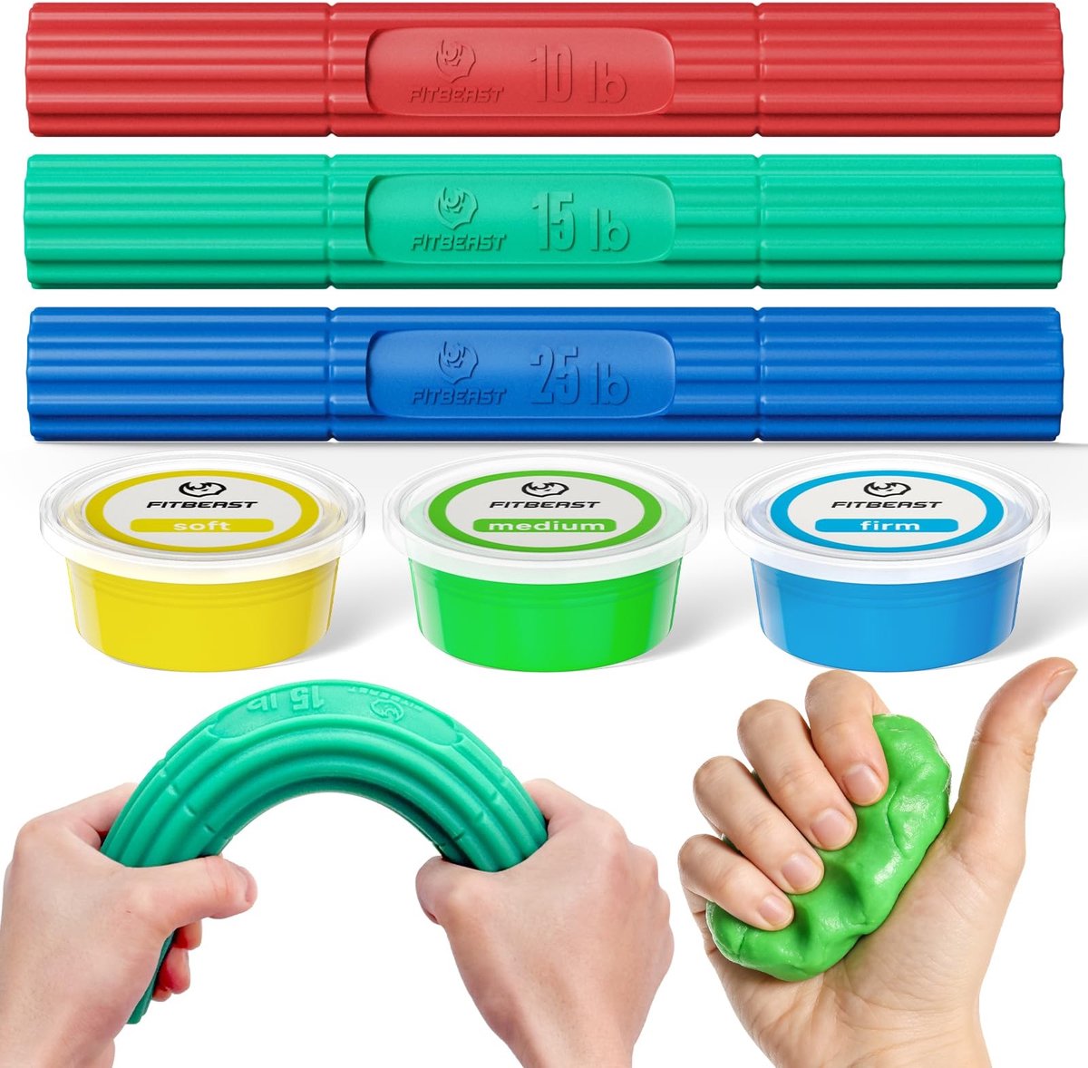 Flex Therapie Bars & Putty Set - Hand- en Griptraining