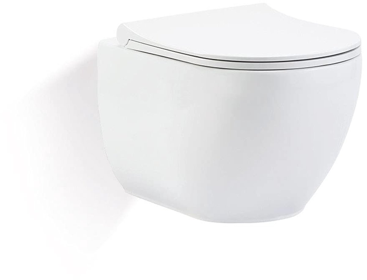 Hangend Wandtoilet - Mat Wit met Zitting
