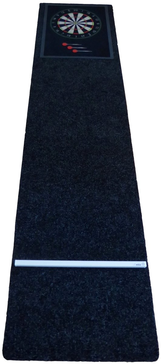 Dartmat met Velcro en Bouncer Bescherming - Zwart