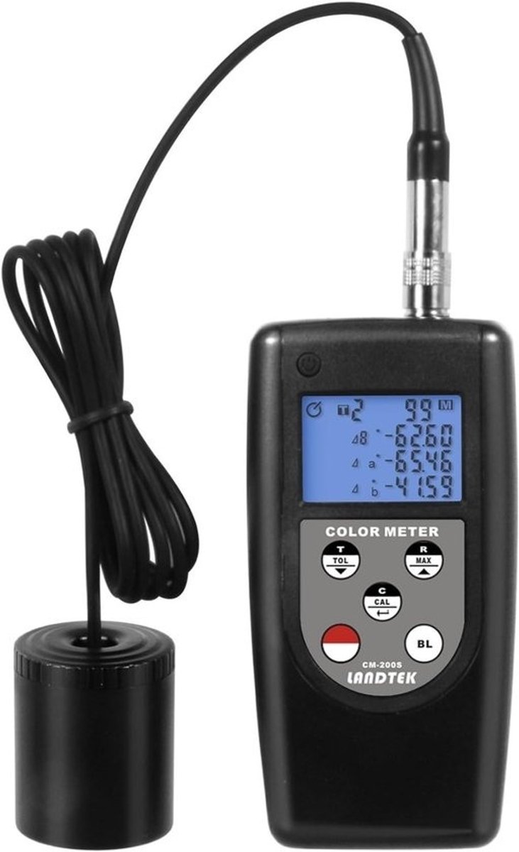 Digitale Colorimeter - Draagbare Kleurmeter - Nauwkeurige Kleurmeting - Opslag 9 Kleuren - 99 Data Sets - Wit