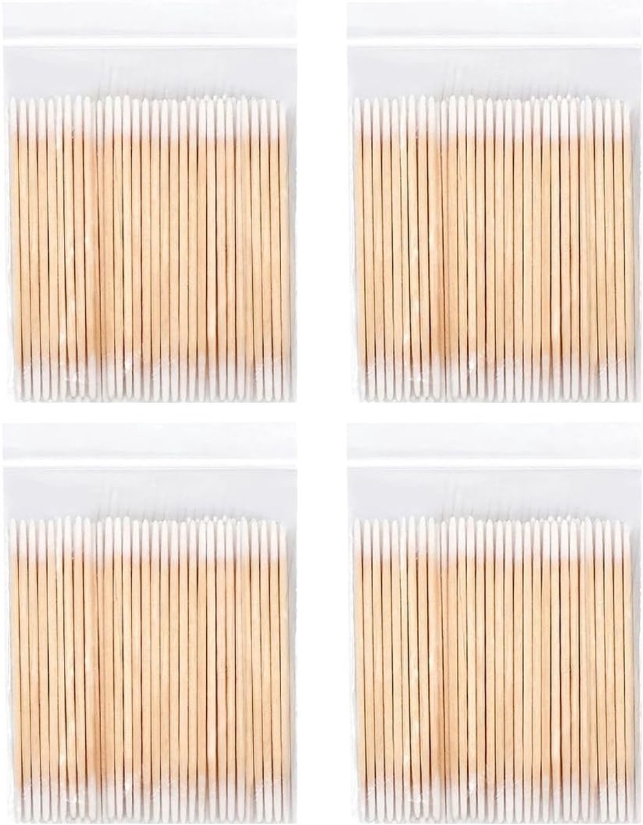 400 Stuks Dubbelzijdige Wattenstaafjes voor Oorverzorging, Schoonheid en Huidverzorging, Wegwerp Make-up Pens voor Make-up Verwijderen