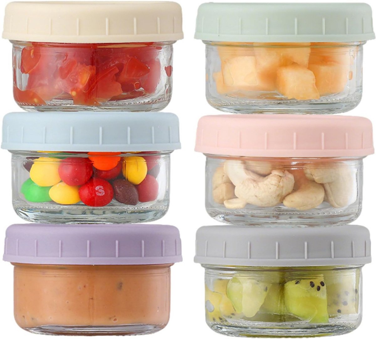 DailySupplies® Overnight Oats Potjes - Mason Jar - Meusli Beker met Deksel - 6 STUKS