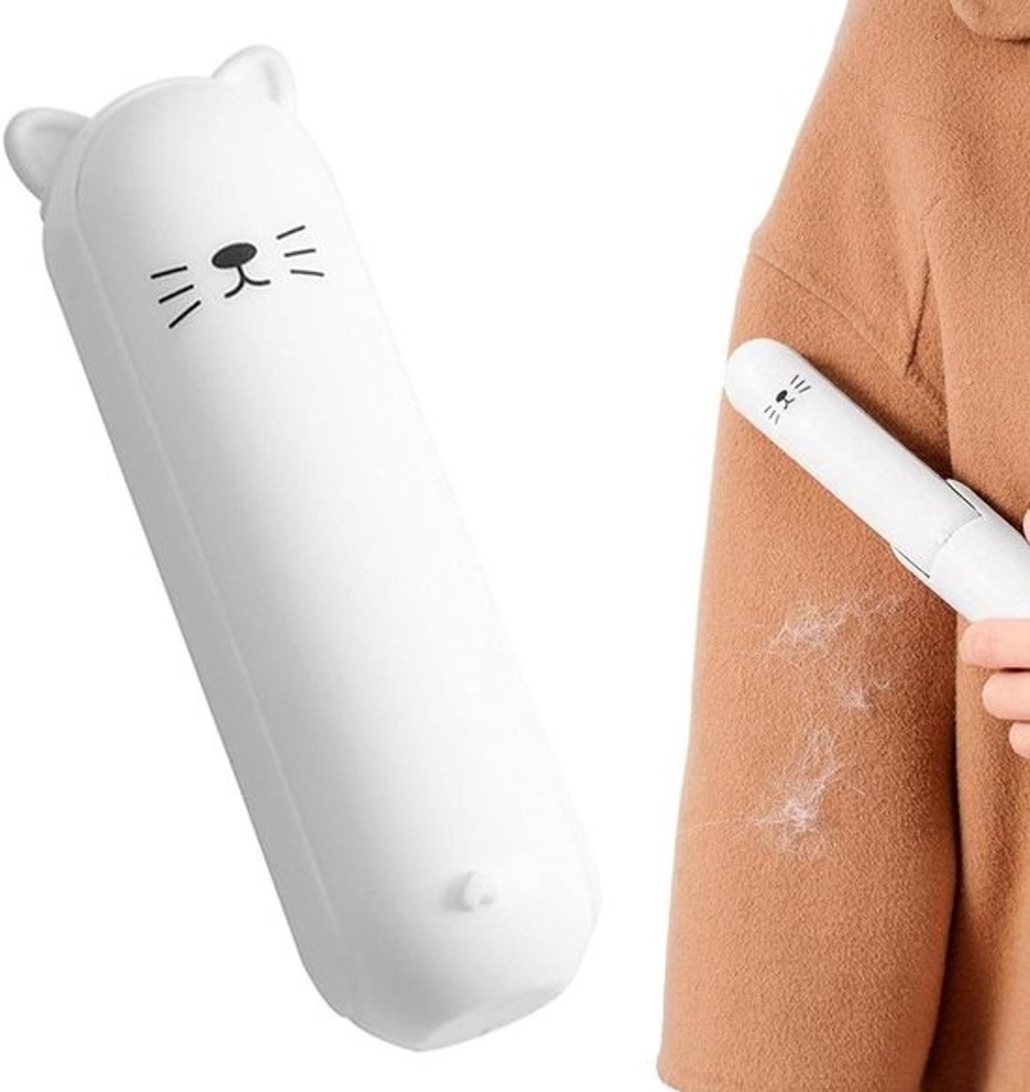 Herbruikbare Pluisroller - Kleverige Verwijderaar - Kleding Reinigen - Zonder Plakband - 1 stuk - Wit