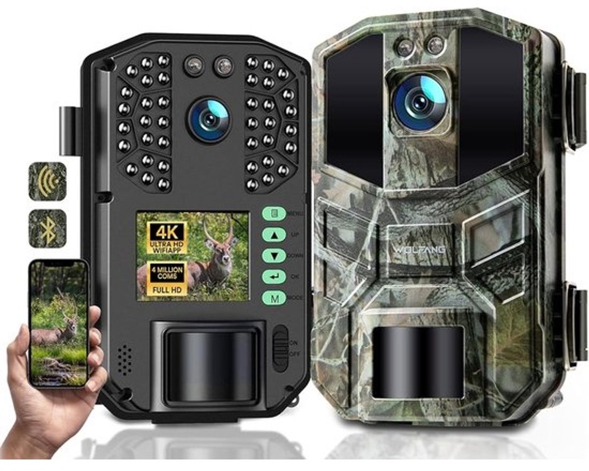 Wildcamera met Nachtzicht - Buitencamera - Waterdicht - Full HD - Bos observatie