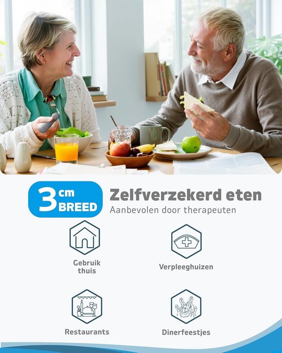 4-delige Keuken Set met Gewogen Bestek voor Parkinson, Trillingen en Artritis - Eetgerei voor Ouderen en Mensen met Beperkingen — afbeelding 4