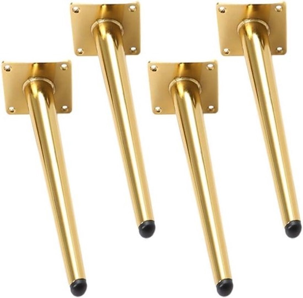Tafelpoten Set - Meubelpoten Metaal - Meubels Verhogen - Versterkt Design - 60 cm - Zwart