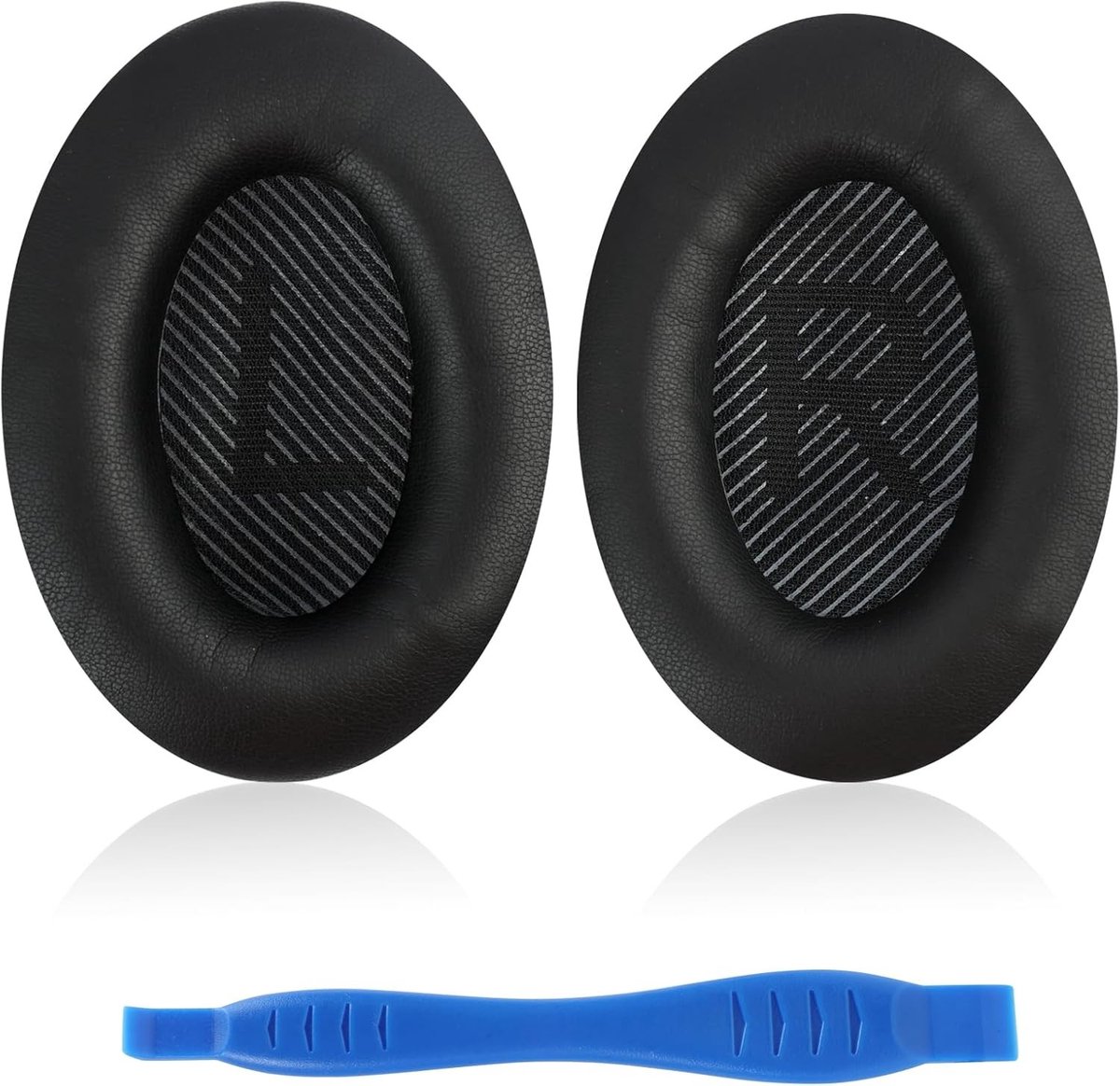 Set van 2 Vervangende Oorkussens voor Over-Ear Hoofdtelefoons, Geschikt voor QC35, QC25, QC15 en AE2, Comfortabele en Duurzame Oorkussens in Zwart