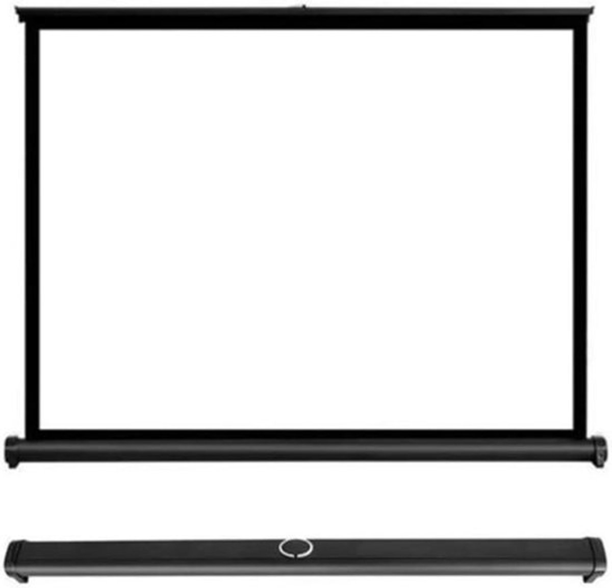Projectiescherm Bureau - Mobiel Scherm - Thuisbioscoop Presentaties - Krasbestendig Glasvezel - 30 Inch (4:3) - Wit