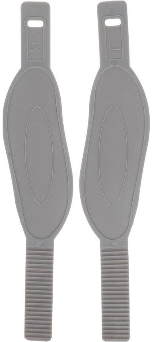 Verstelbare Fietspedaalriemen - Voetriemen Hometrainer - Thuis Trainen - Buigzaam en Krasvrij - 30 x 5.5 cm - Donkergrijs