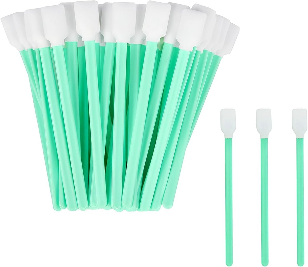 Set van 100 Schuimreinigingsstaafjes voor Printer en Camera - Lintvrije Lange Swabs met Flexibele Punt voor Professionele Reiniging van Optische Lenzen en Sleutels