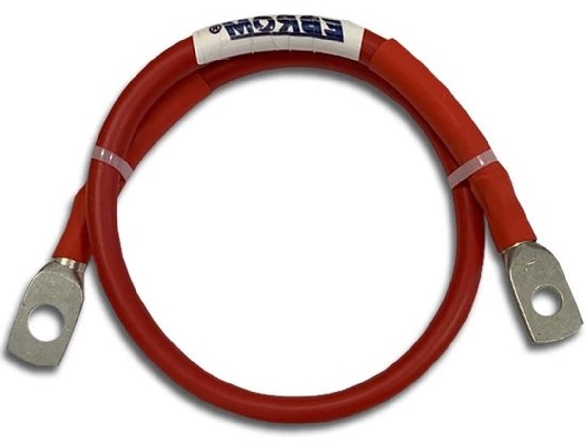Accukabel 10 mm² - Autokabel Batterij kabel - Voertuig Elektronica - Kant-en-klaar met krimpkous - 700 cm - Rood