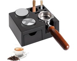 Professionele Tamper Station voor Barista met Antislip Voeten, Ideaal voor Koffietamping en Accessoires zoals Levelers en WDT Tools