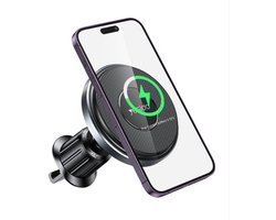 YESIDO C190 Magnetische Telefoonhouder Auto met Draadloze Oplader 15W - Geschikt voor MagSafe - Ventilatierooster - Zwart