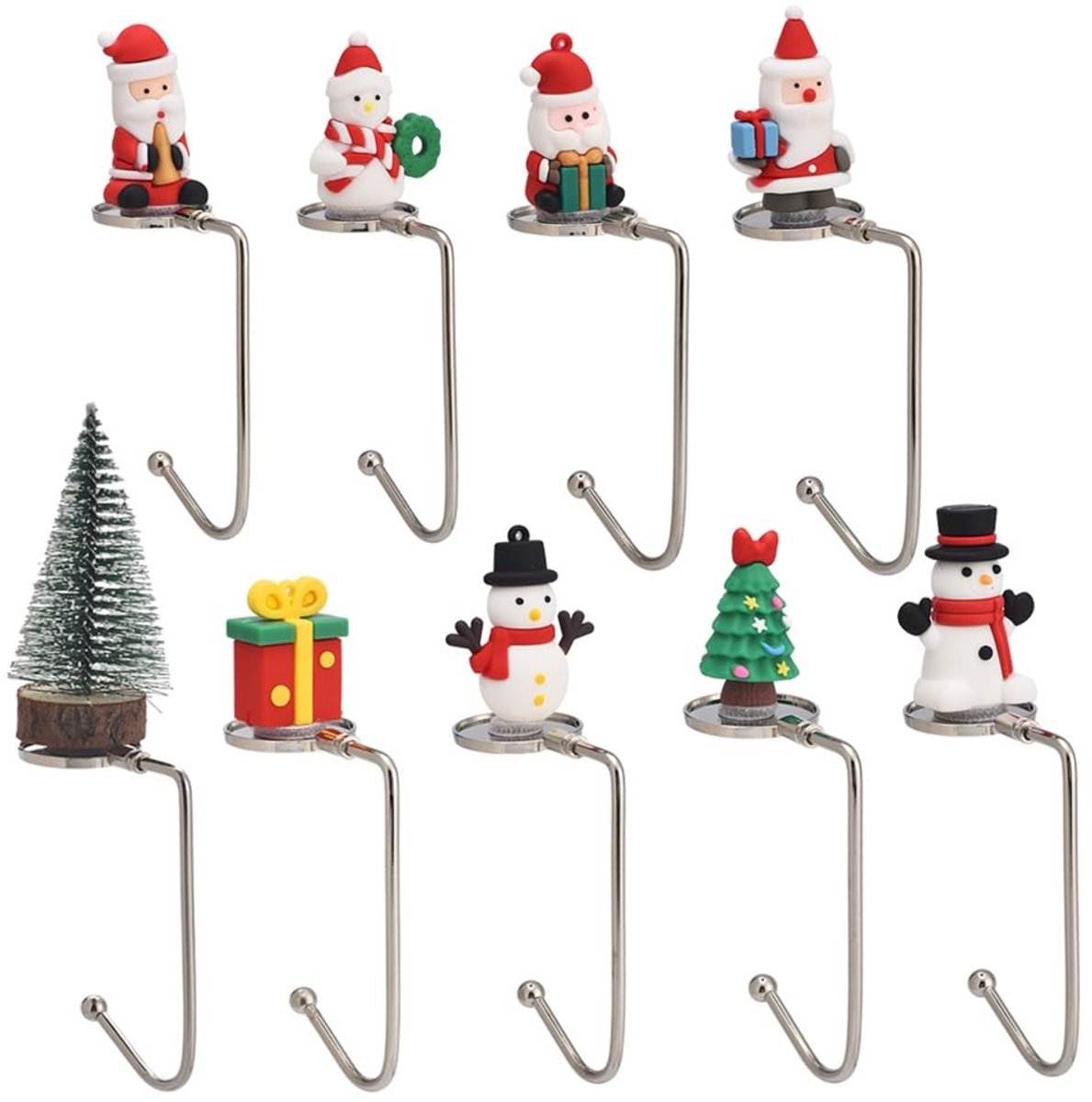 9 Stuks Kerststocking Hangers - Met Sterke Draagkracht