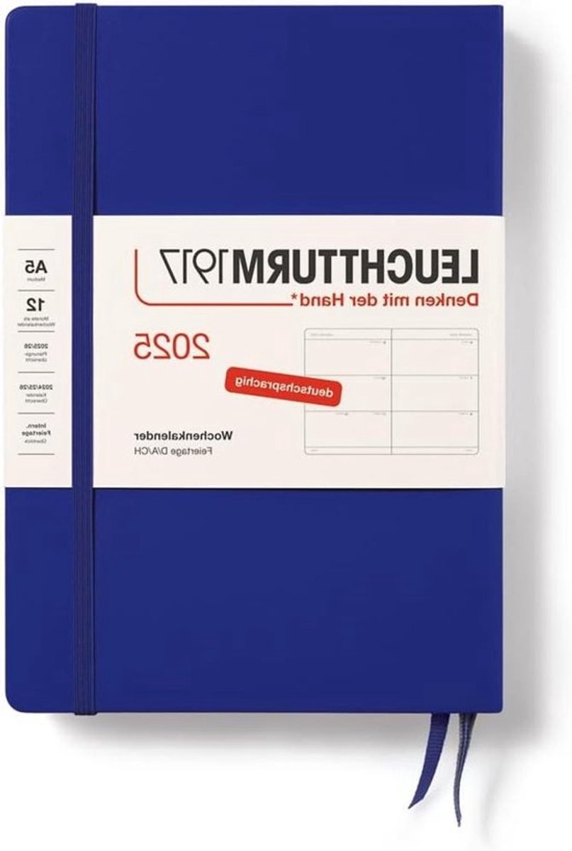 Weekkalender Medium - Agenda Planner - Jaarplanning Maken - Veel Ruimte Dagvelden - A5 formaat - Inkt