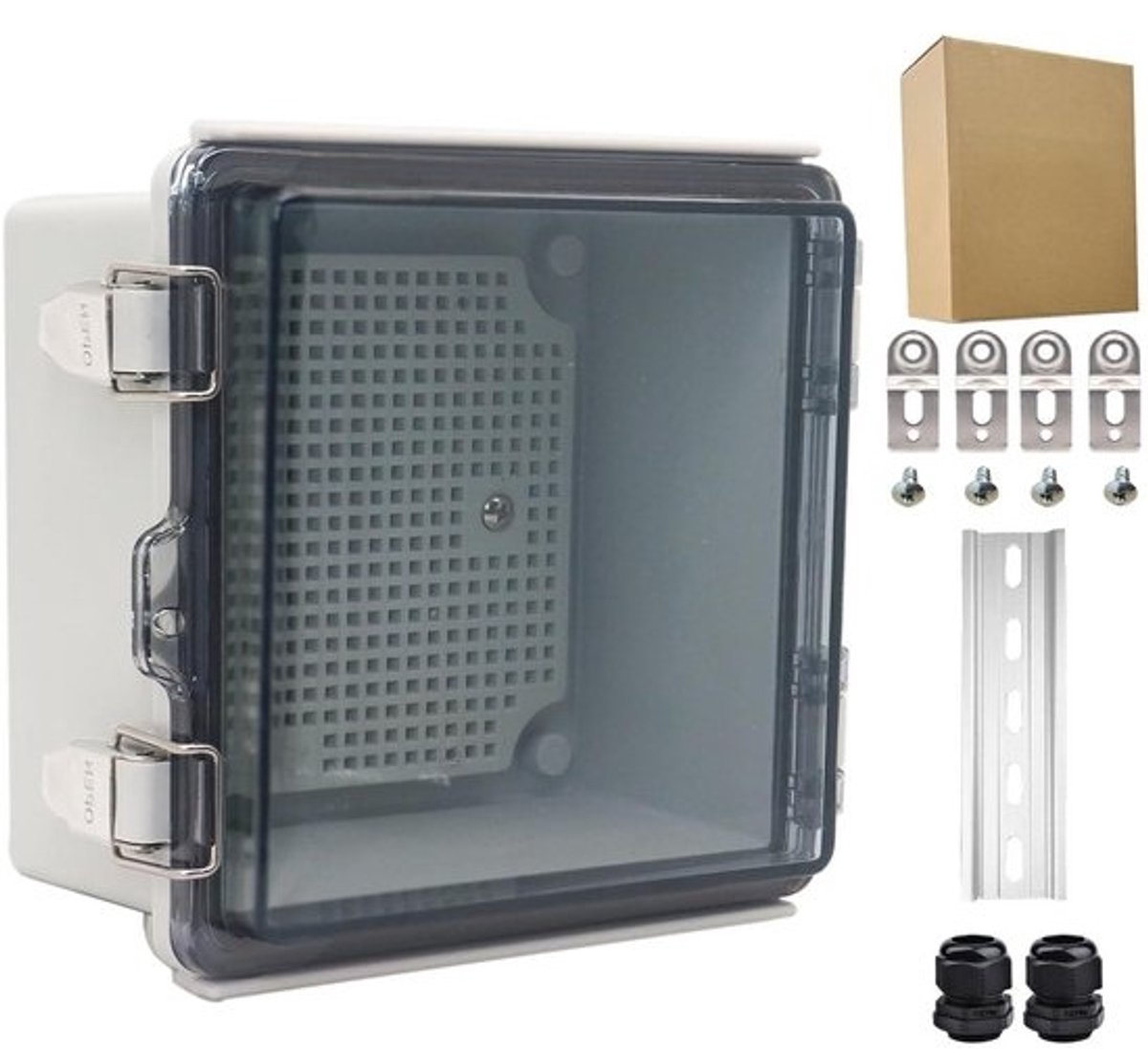 Waterdichte Aansluitdoos - Elektronica Behuizing Buiten - Projecten Beveiligen - IP67 Weerbestendig - 15 x 15 x 8.9 cm - Transparant