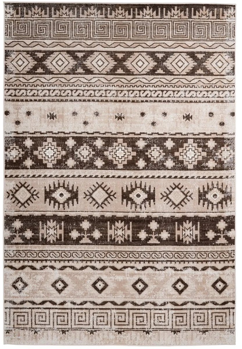 Dutch XXL Bohemian Vloerkleed | Tapijt | Ariya | Etnisch | Taupe | 200x290 cm