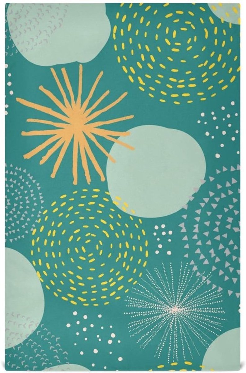 Keuken Theedoeken - Vaatdoeken Sets - Keuken Schoonmaken - Sublimatie Geschikt - 46 x 71 cm - Groen Abstract