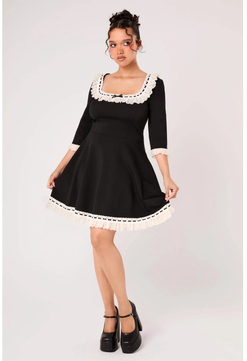 Hell Bunny - Moira Korte jurk - XL - Zwart