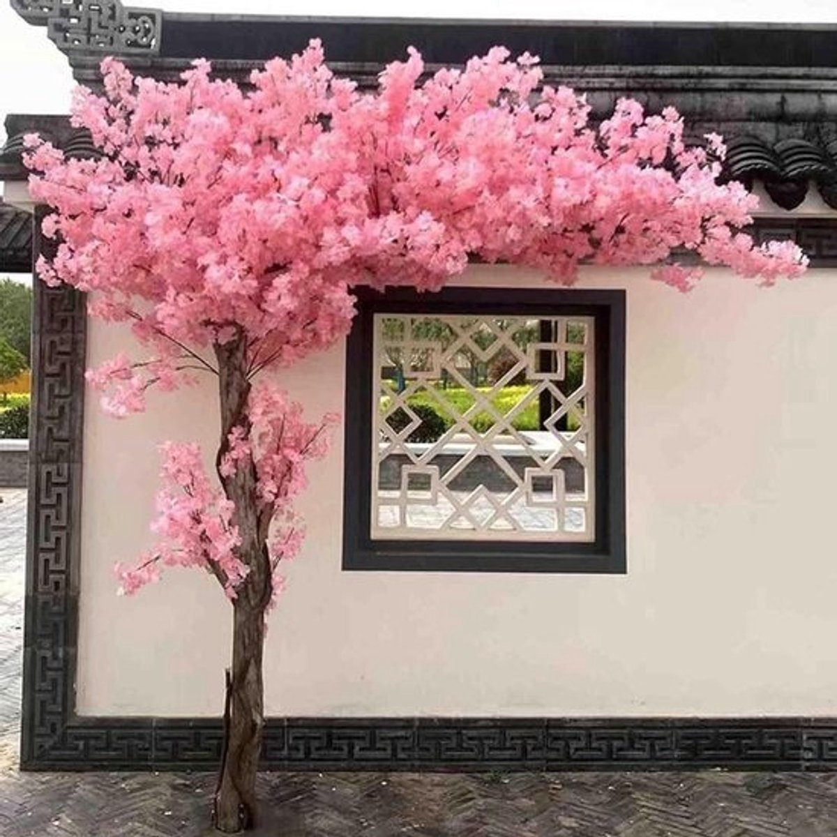 Kunstmatige Kersenboom - Nep Zijden Bloem - Feest Decoratie - Handgemaakt Ontwerp - 1.5 x 1.2m - Roze