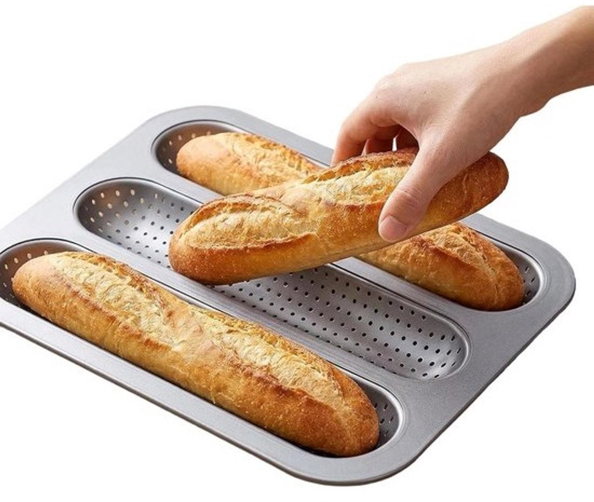 Brood Bakblik - Lange Broodjes - Zelf Brood Bakken - Hittebestendige Stabiliteit - 325 cm - Zwart