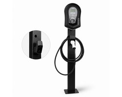 Myenergi Zappi V2.1 Montagepaal - Metaal - Zwarte Bevestigingspaal Zappi V2.1 - Inclusief Stekkerhouder
