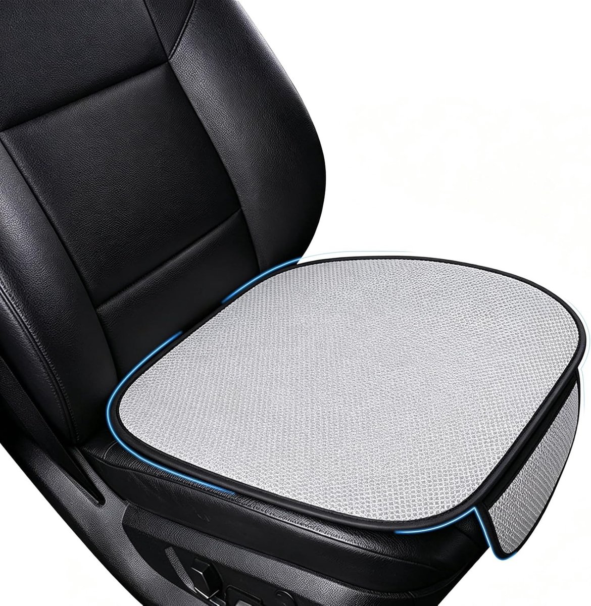 Universele Autostoelkussen 50 x 50 cm Antislip Zacht en Comfortabel Kussen voor Auto's, SUV's en Vrachtwagens - Gemakkelijk Schoon te Maken (Grijs)