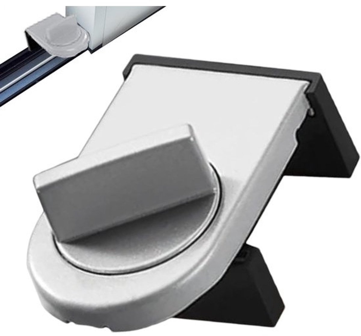 Kinderslot Schuifdeur - Raamslot Beveiliging - Huis Beveiligen - Roestbestendig Metaal - 59 x 39 x 43 cm - Zilver