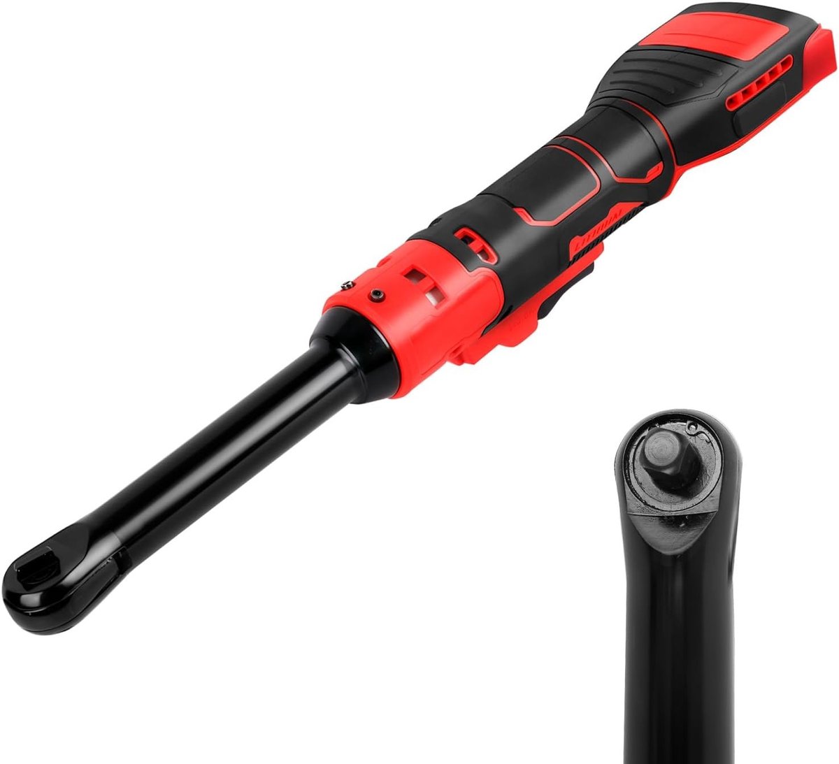 Accu Ratelsleutel 3/8 inch met 16 cm Lange Steel, 320 RPM en 80 N.m Koppel, Inclusief LED Verlichting voor Efficiënt Werk