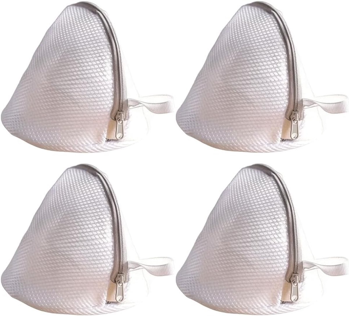 4 Wasnetten voor de Wasmachine, Stevige Netten voor Kleding, 18 x 19 cm, Ondersteunende Set voor Delicate Was