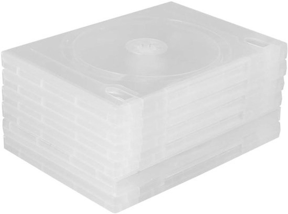 CD DVD Opbergdoos - Media Opbergmap - Media Organiseren - Transparant met Labelhouder - 19 x 135 cm - Transparant