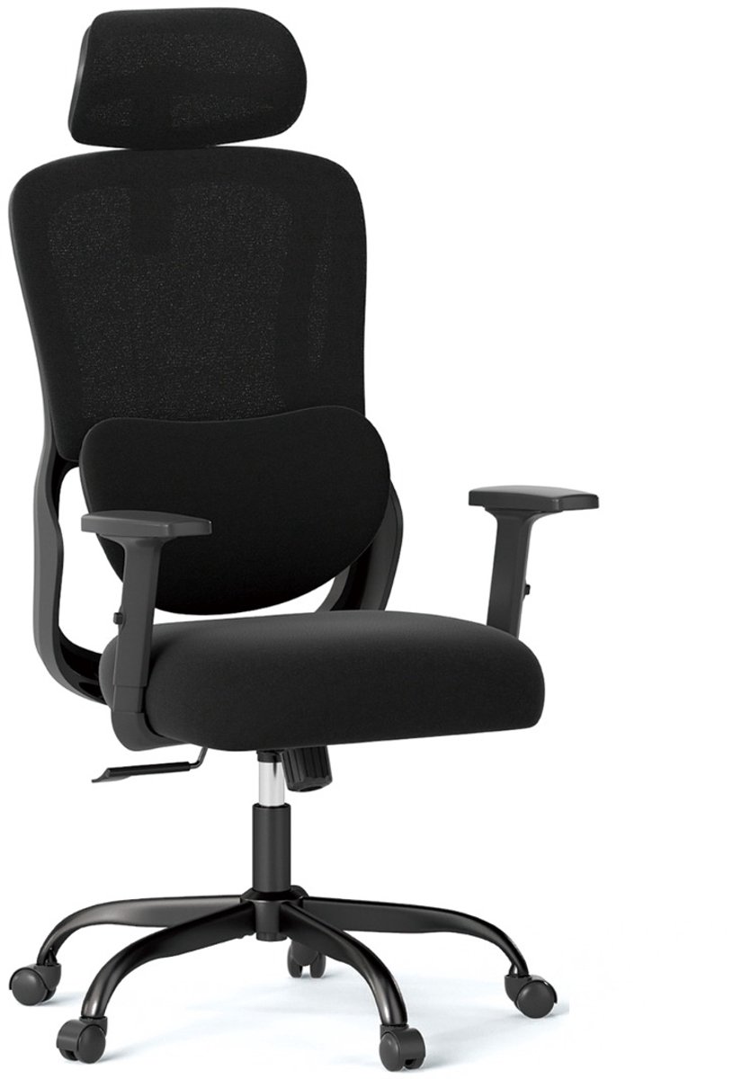 SureDeal® - Bureaustoel - Ergonomische - Hoofdsteun Verstelbare Rugleuning - Armleuningen - 71x72x125 cm - Donkerbruin