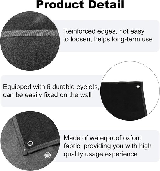 Vouwbare displaywand 60x45cm met haken en ogen voor het presenteren van patches en accessoires — afbeelding 2