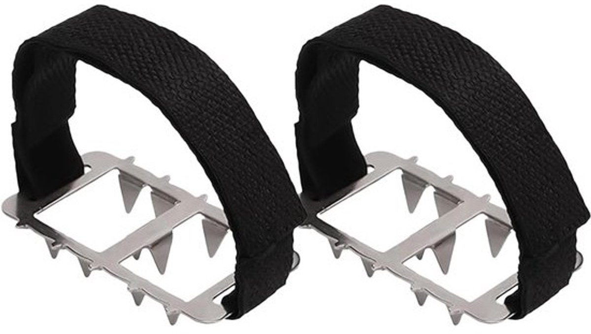 Sneeuwspikes Schoenen - Tractiehulp - Veilig Lopen - 10-Punts Klauwstructuur - Maat 35-48 - Zwart