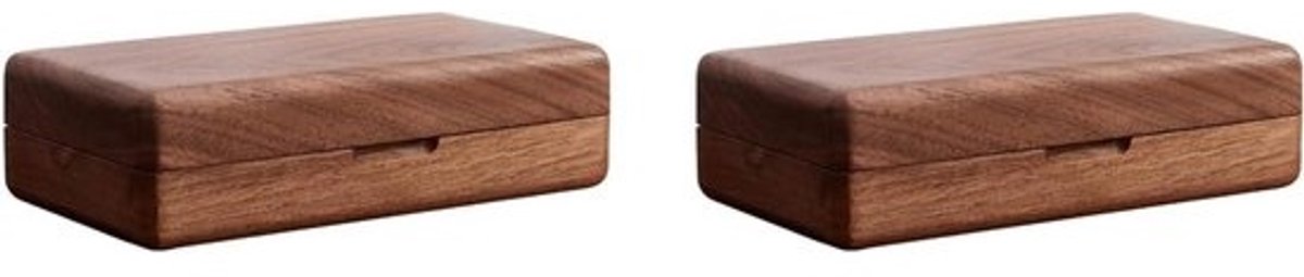 Sieradendoos Organizer - Opbergdoos Display - Sieraden Opbergen - Walnoot Vintage - 19 x 11 x 10 cm - Niet gespecificeerd