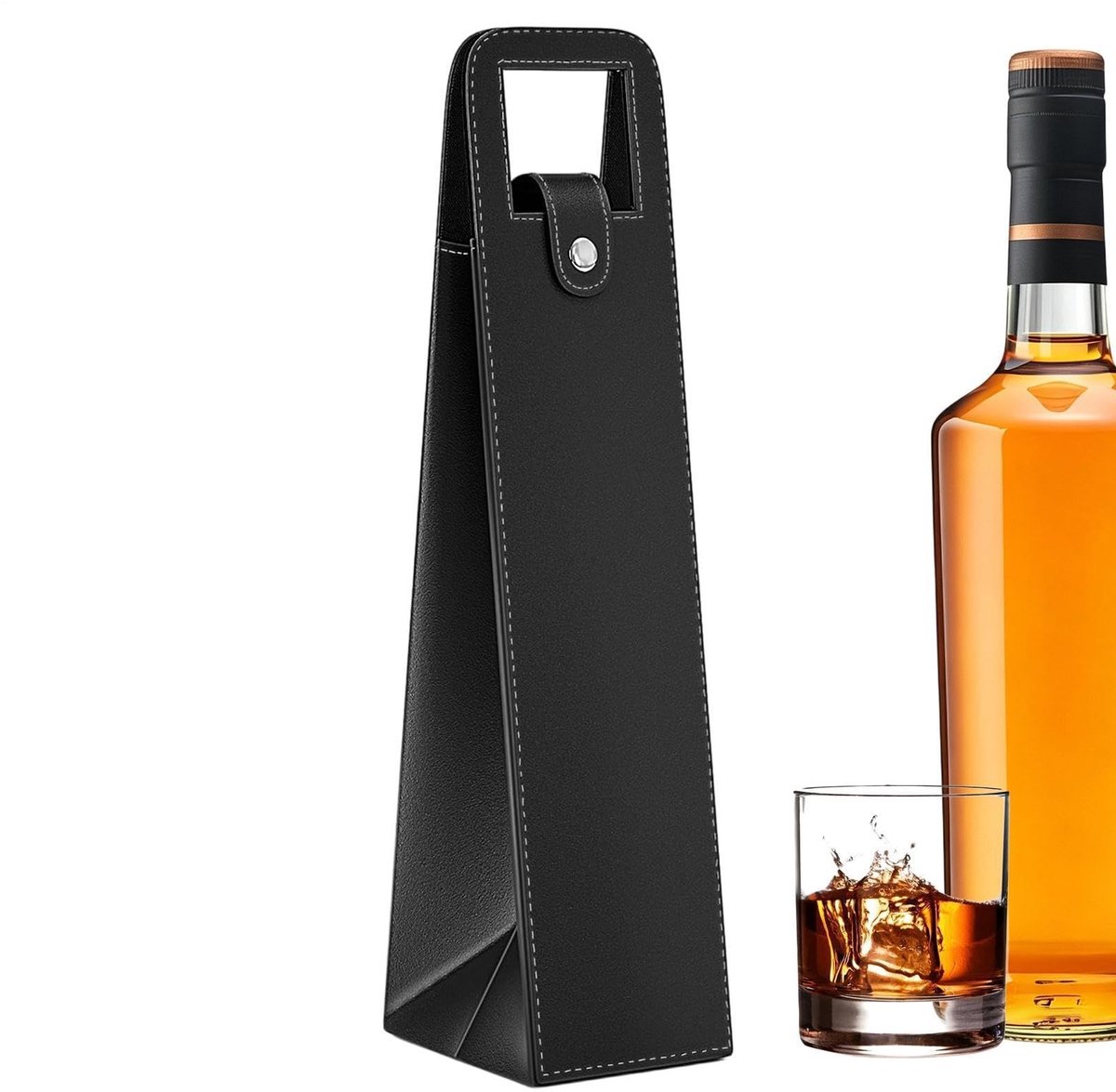 Herbruikbare Wine Gift Bag - Kunstleren Draagtas
