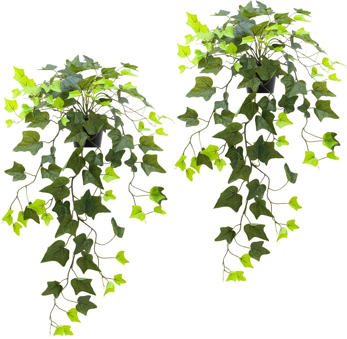 Set van 2 kunstplanten met pot - Kleine klimop voor decoratie