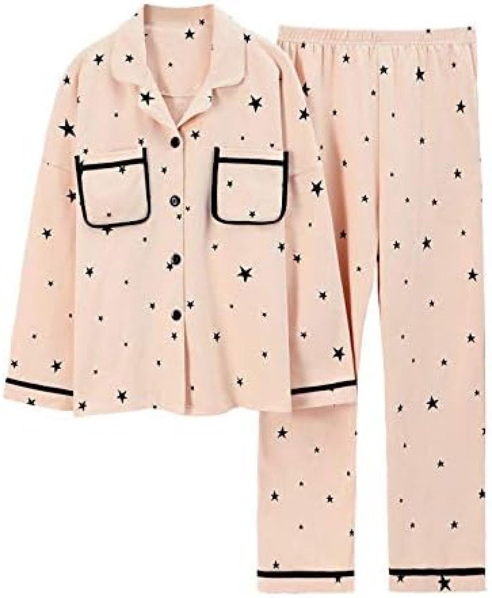 Dames Pyjama Badjas - Katoen - Lange Mouwen - M