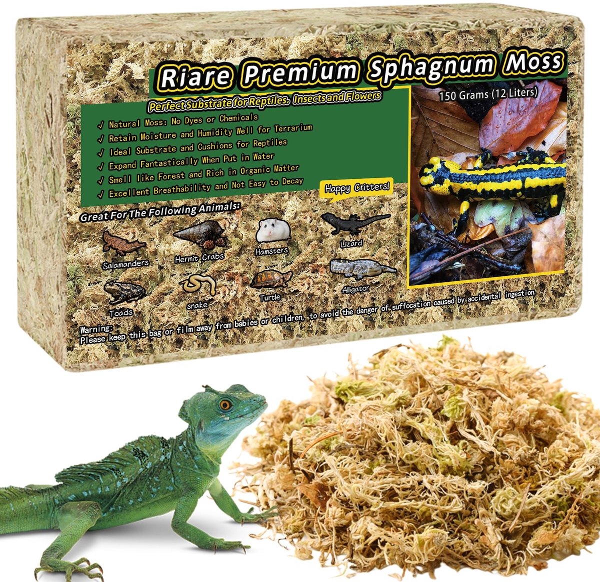 150g Sphagnum Mos - Natuurlijk voor terraria en reptielen