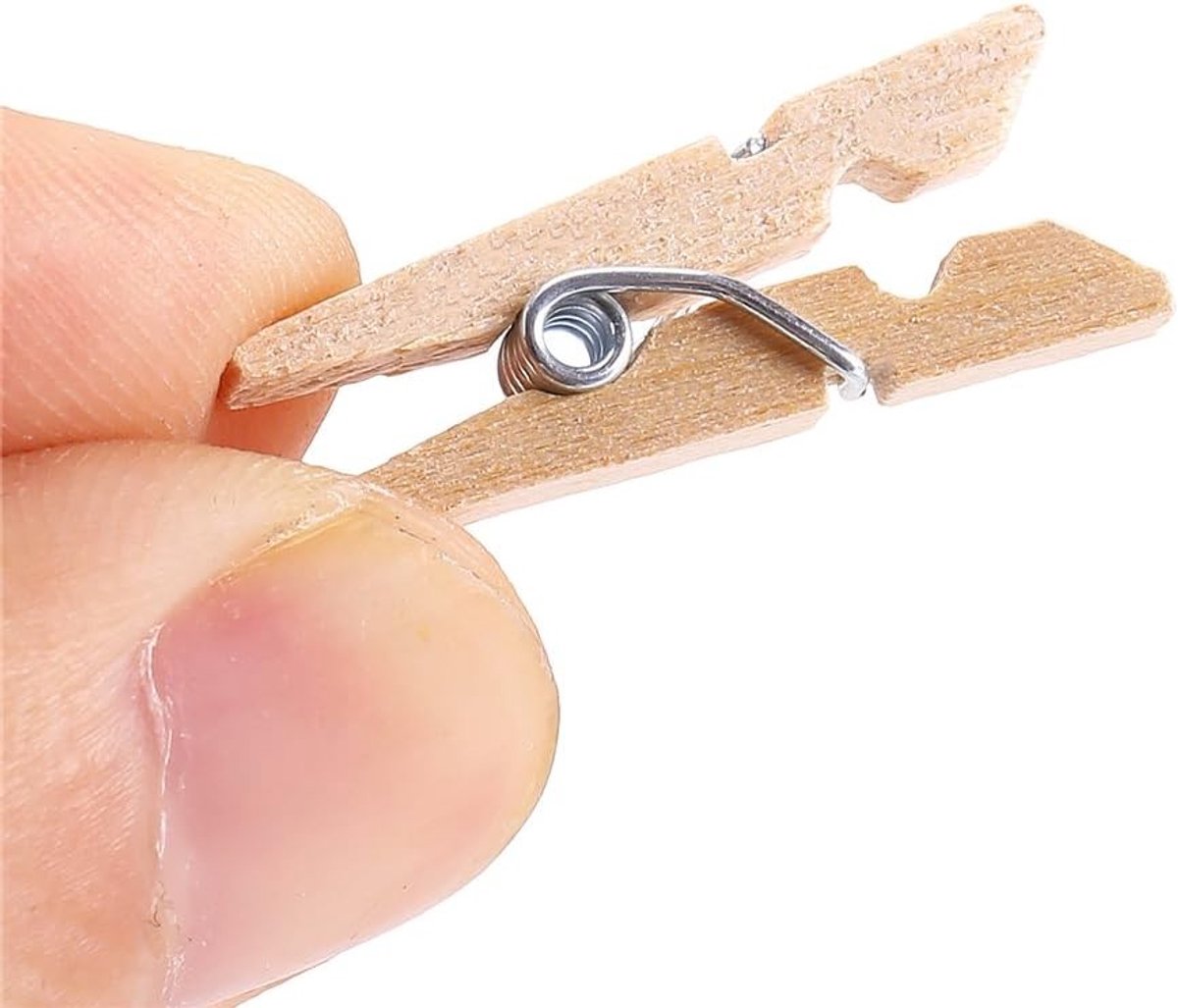 Stevige Mini Houten Knijpers voor Creatieve Klussen - 100 Stuks van 2.5 cm voor DIY Projecten en Scrapbooking